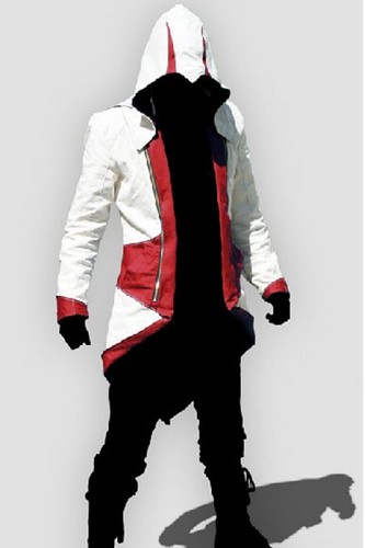  Assassin's Creed 3 Connor Kenway 夹克 Hoodie Cosplay Costume Red Version