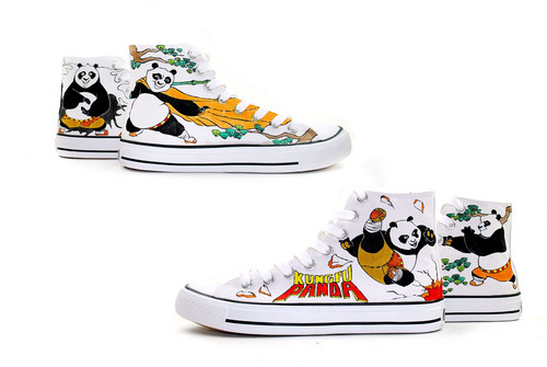  Kung fu panda custom canvas shoes