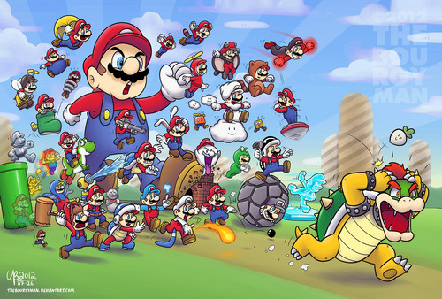  Mario's make Bowser run away