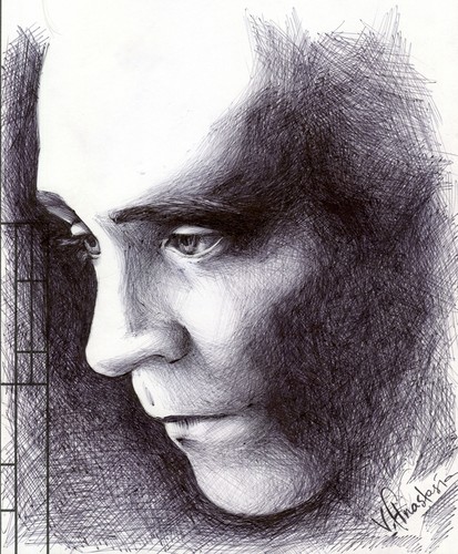 Tom Hiddleston - Sketch by akane996