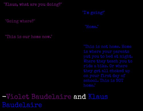  màu tím and Klaus Baudelaire quote