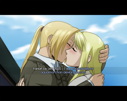  winry and ed ciuman