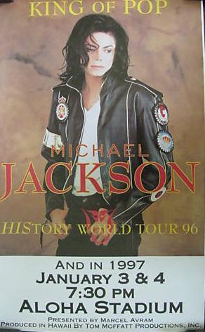  A Conert Poster Advertising Michael's Performance At Aloha Stadium Back In 1997