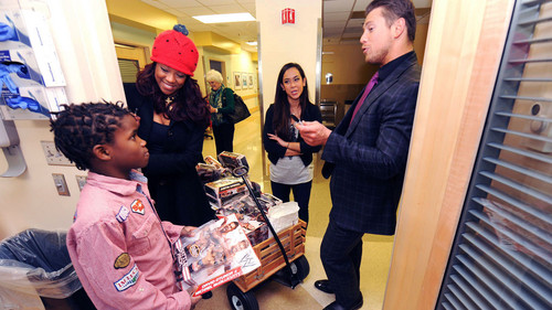  AJ Lee,Alicia Fox,The Miz Visit Riley Hospital For Children