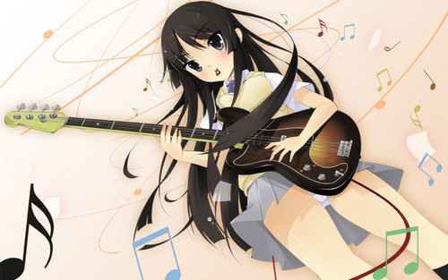  ऐनीमे Girl गिटार