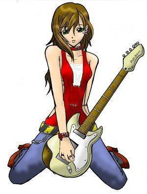 Anime girl guitar