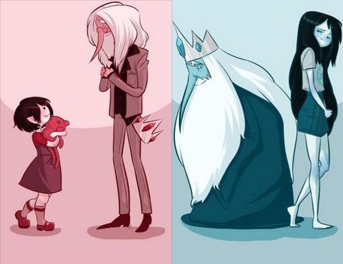  Ice King and Marceline Before and After