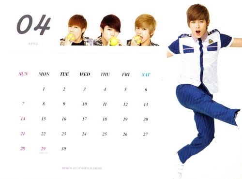  Infinite 2013 Japão Calendar