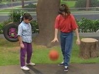 Luci & Tina playing basketball