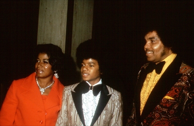 Michael And His Parents At The 1973 "Golden Globe" Awards