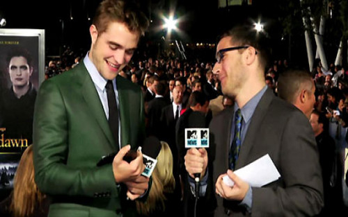  Rob accepting the MTV Twi fight award