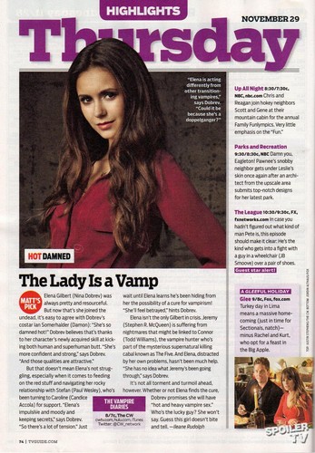  TV Guide Magazine Scans - Various Shows - 19th November 2012