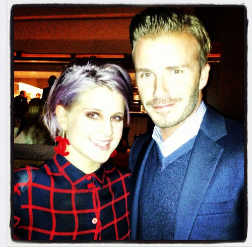  Victoria and David Beckham with kelly Osbourne - Nov. 8, 2012
