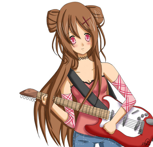  गिटार ऐनीमे girl