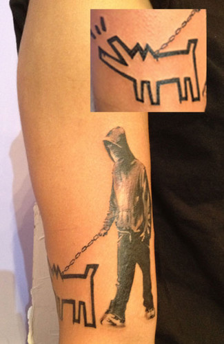  Banksy / Keith Haring Tattoo