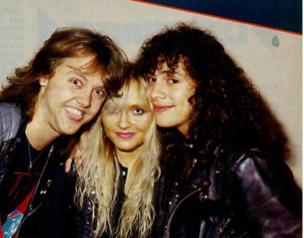 Doro with Lars Urlich and Kirk Hammett (Metallica)