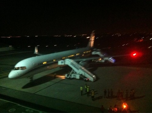  Gaga's plane in Johannesburg