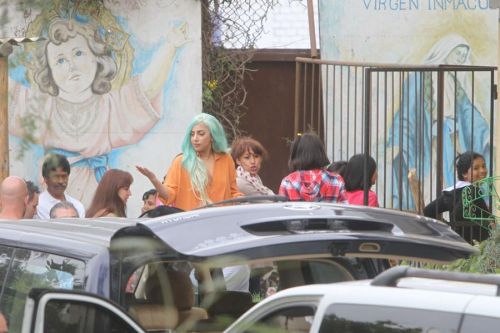  Gaga visits an orphanage in Peru