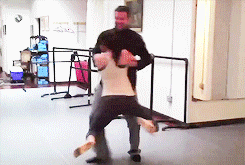 Jennifer & Bradley practicing for the dance in Silver Linings Playbook