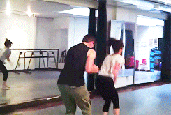  Jennifer & Bradley practicing for the dance in Silver Linings Playbook