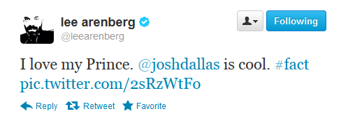 Lee Arenberg (Grumpy) Tweet "Love His Prince"