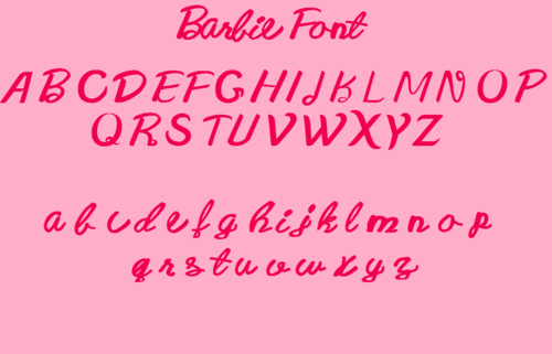  New búp bê barbie Font