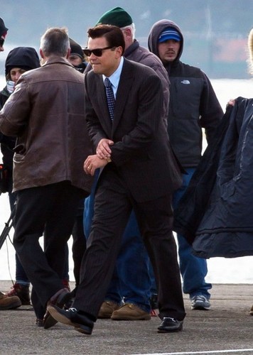 On Set  'The Wolf of Wall Street'