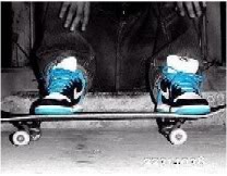  Skateboard Blue Skin