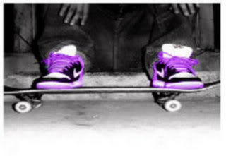  Skateboard Purple Skin