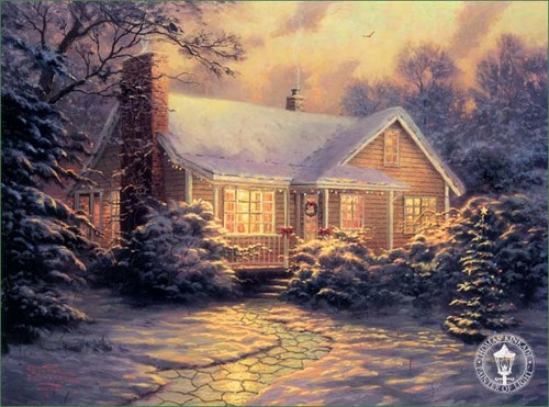  The クリスマス Cottage - Thomas Kinkade