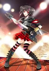  gitar anime girl