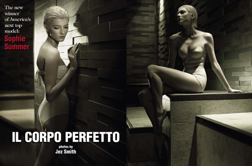  'The Perfect Body' Sophie Sumner oleh Jez Smith for Vogue Italia November 2012 [Editorial]