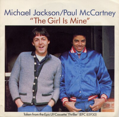 1982 Single, "The Girl Is Mine" On 45 Cover