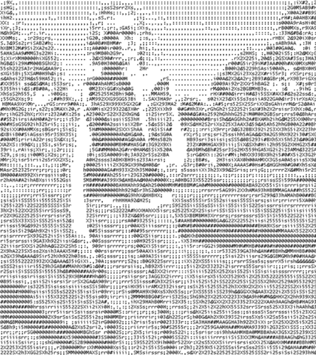  ASCII Woman from http://www.blueglass.com/blog/photo2text-convert-your-photos-into-instant-ascii-art