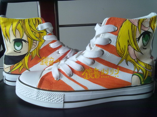  Kagamine Rin & Len hand painted shoes
