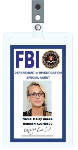 Kaley Cuoco FBI ID CARD