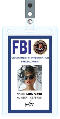 Lady Gaga FBI ID CARD
