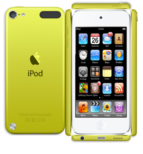  Paper Yellow ipod Touch