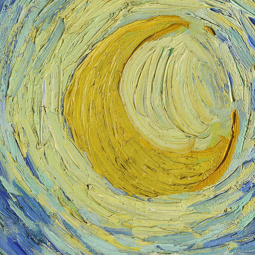  The Starry Night द्वारा Vincent वैन, वान Gogh (Detail)