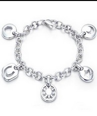  Tiffany Pierced Charm Bracelet