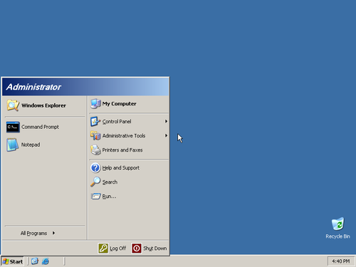 Windows Server 2003 screenshot