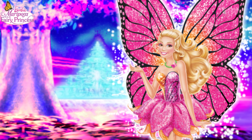  বার্বি Mariposa and the Fairy Princess দেওয়ালপত্র