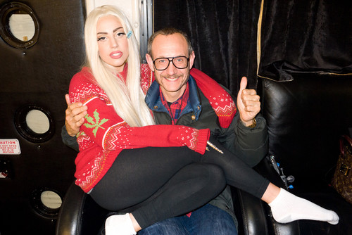  Gaga and Terry Richardson backstage at TRS concerto