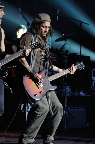 Johnny Depp at Alice Cooper's Christmas Pudding, December 8