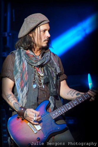 Johnny Depp at Alice Cooper's concert
