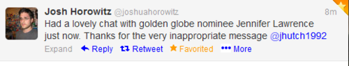  Josh Horowitz tweets about Josh and Jen
