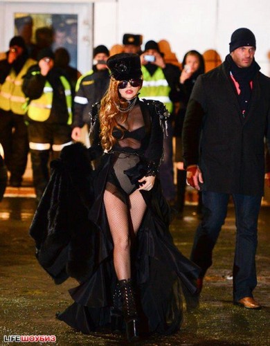  Lady Gaga arriving in Moscow, Russia - 12.10.2012