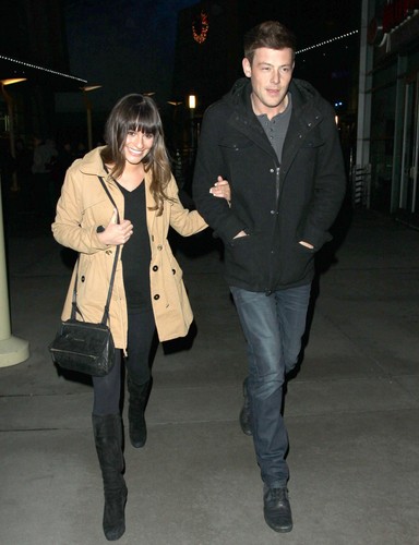  Lea And Cory Leaving The Arclight Theatre - December 18, 2012