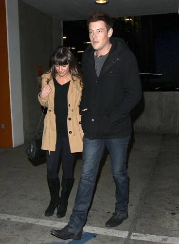  Lea And Cory Leaving The Arclight Theatre - December 18, 2012