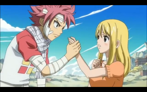  Natsu And Lucy... Holding Hands!!!!!
